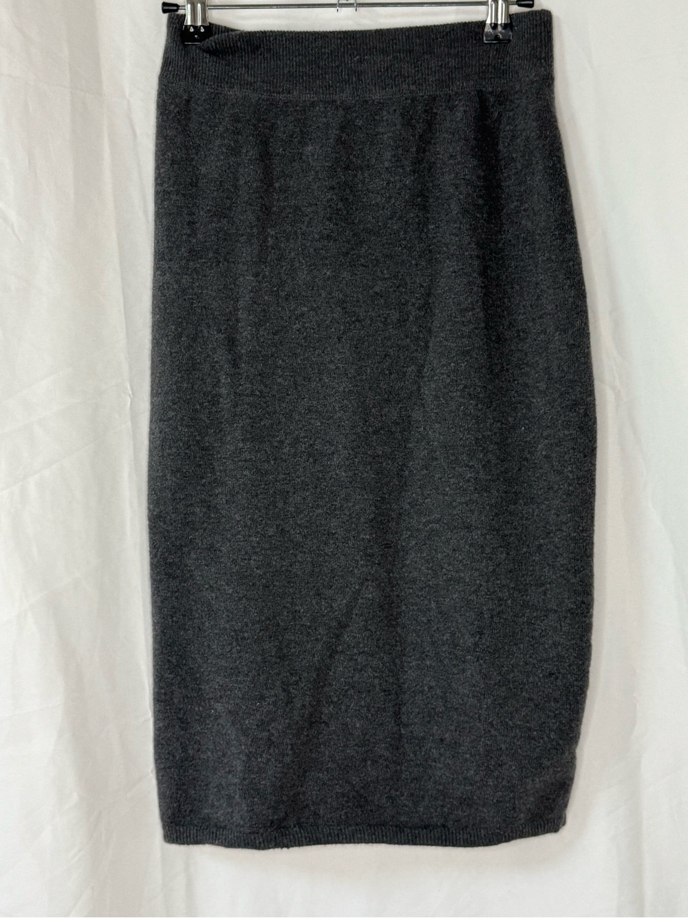 Charcoal Knit Pencil Skirt Vince